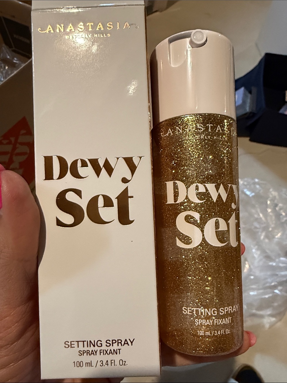 Anastasia Beverly Hills Dewy Set Setting Spray — Gold Shimmer